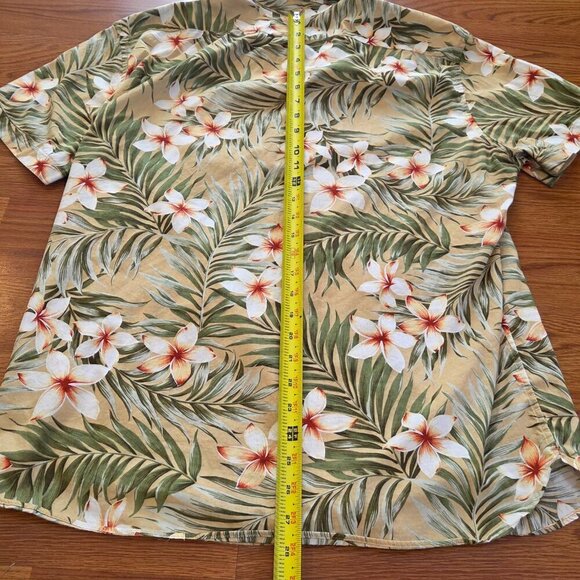 J Crew Men's Linen Shirt Size L Hawaiian Floral Tropical Classic Fit Multicolor - Picture 10 of 11
